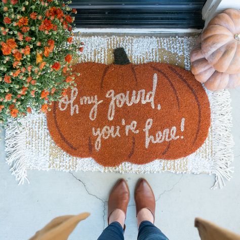 Layered Rug, Anthropologie Decor, Doormat Ideas, Fall Doormat, Fall Decor Inspiration, Fall Thanksgiving Decor, Fall Outdoor Decor, Fall Feels, Fall Outdoor