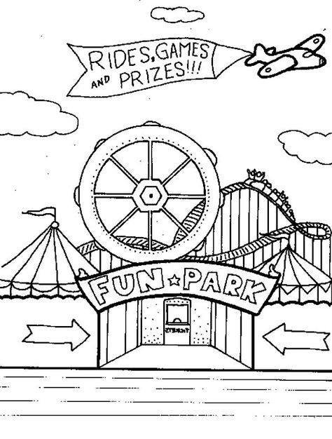 Welcome To Carnival Coloring Pages : Best Place to Color Funfair Drawing Easy, Carnival Drawing Easy, Fair Drawings Easy, Carnival Coloring Pages Free Printable, Carnival Doodles, Theme Park Drawing, Carnival Sketch, Fair Drawings, Amusement Park Drawing