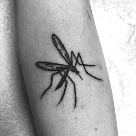 Simple Bug Tattoo Ideas, Mosquito Tattoo Ideas, Traditional Mosquito Tattoo, Simple Insect Tattoo, Stick Bug Tattoo, Simple Bug Tattoo, Small Bug Tattoo, Bug Tattoo Design, Mosquito Tattoo