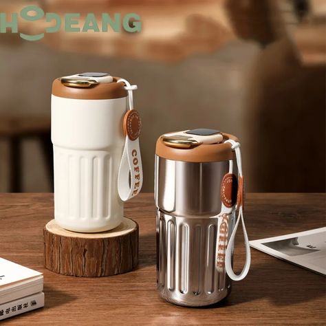 450ml Custom Intelligent Temperature Stainless Steel Vacuum Flask Coffee Mug Best Insulated Coffee Mug, Coffee Thermos, Stainless Steel Coffee Mugs, Insulated Coffee Mugs, Vacuum Cup, Thermos Cup, Thermos Bottle, Stainless Steel Cups, Vacuum Flask