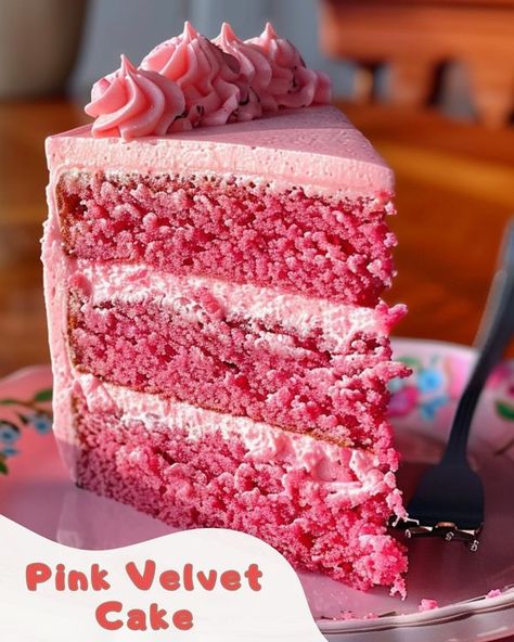 Recipes by Lili Homemade Pink Cake, Pink Velvet Cake, Purple Velvet Cakes, Pink Velvet Cakes, Velvet Cakes, Pink Cakes, Cake Filling Recipes, Desert Ideas, Velvet Cake Recipes