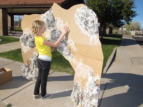 For our Stake Teen Elect activity, I volunteered to come up with a cardboard decoration of some kind.   The theme was "Even A Caveman Can ... Stone Age Theme Party, Cave Diy, Caveman Decorations, Cave Party Decorations, Cardboard Stone Wall, Geology Decor, Cardboard Cave Diy, Fake Cave Wall Diy, Cave Activity For Kids