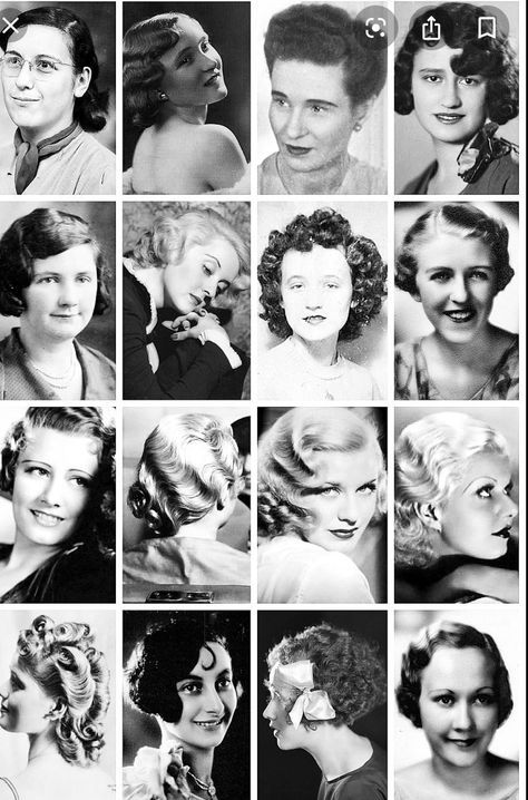 1930's Hair, 30s Hairstyles, 1930s Hairstyles, 1930s Hair, Retro Updo, 1960s Hair, Blithe Spirit, Louise Brooks, Portrait Vintage