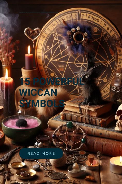 Explore 15 powerful symbols used in Wiccan magic, perfect for beginners and seasoned practitioners alike. Learn how these ancient symbols are utilized in spellwork, rituals, and effective manifestation. This guide provides insights into their spiritual meanings and significance in witchcraft culture. From the pentacle to the wheel of the year, each symbol offers a unique connection to nature and the universe's energies. Great for enhancing your practice, discover how to incorporate these symbols into your magical repertoire today. Wiccan Beliefs, Witchcraft Movie, Witchcraft Symbols, Wiccan Rituals, The Wheel Of The Year, Powerful Symbols, Ancient Egyptian Symbols, Wiccan Symbols, Moon Symbols