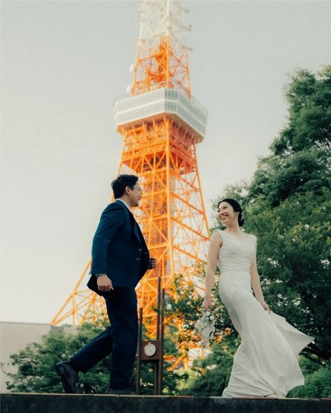 Tokyo Wedding, Japan Photoshoot, Tokyo Tower, Engagement Photoshoot, Wedding Photoshoot, Wedding Photo, Wedding Photos, Tokyo, Tower