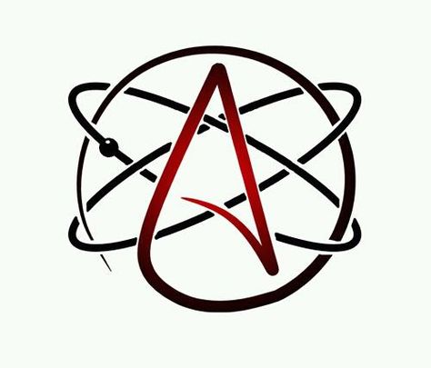 Atheist atom symbol Atheist Tattoo, Atheist Symbol, Bad Religion, Atheist Quotes, Imaginary Friends, Anti Religion, Trendy Tattoos, Forearm Tattoos, Coloring Stickers