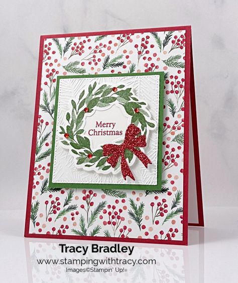 Stamp It Up Christmas Cards, Stampin Up Wondrous Wreath Cards, Stampin Up Wondrous Wreath, All That Dies Stampin Up Cards, Stampin Up Cottage Wreaths Christmas Cards, Christmas Card With Wreath, Stampin Up Cottage Wreaths Cards 2022, Stamping Up Cottage Wreaths, Su Cottage Wreaths