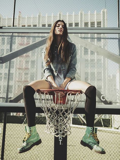 In ground basketball hoops are durable and last decades. Find the best in ground basketball hoop for your backyard or park. #basketball #hoop #basketballhoop #ingroundhoop #ingroundbasketballhoop #fitnessgirl #girl #spalding #nba Bola Basket, Mode Editorials, Shotting Photo, Basketball Girls, A Basketball, Sport Photography, Basketball Hoop, Sport Style