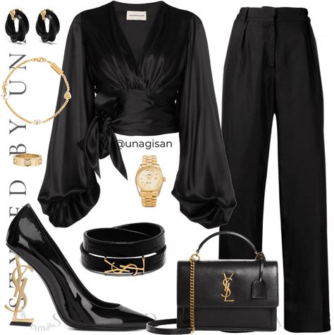 ysl fit Outfit | ShopLook Ysl Outfits Women, Business Women Outfit, Work Outfit Black, Formal Dress Outfit, Women Outfit Winter, Ysl Outfit, Outfit Ideas Classy, Spring Outfit Aesthetic, Luxurious Clothes