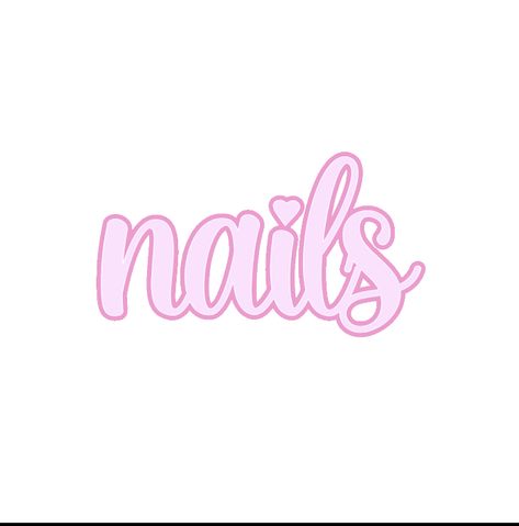 Nails Letras, Nails Pfp Logo, Nails Logo Instagram, Nails Frases, Nail Tech Logo, Logo Nail Mi, Get Nailed Logo, Nails Dibujo Logo, Girly Logo Design