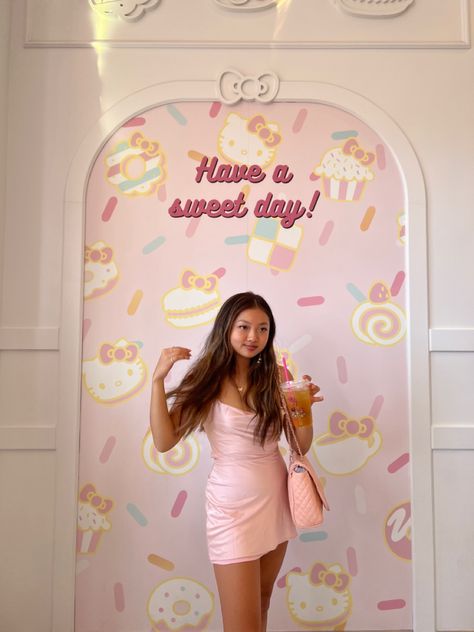 hello kitty cafe irvine spectrum hello kitty sanrio aesthetic pink pink aesthetic pink dress pink outfit outfit aesthetic outfit inspo Hello Kitty Cafe Irvine, Hello Kitty Cafe Outfit, Sanrio Aesthetic Pink, Aesthetic Pink Dress, Dress Pink Outfit, Japan Ootd, Irvine Spectrum, Sanrio Aesthetic, Kitty Cafe