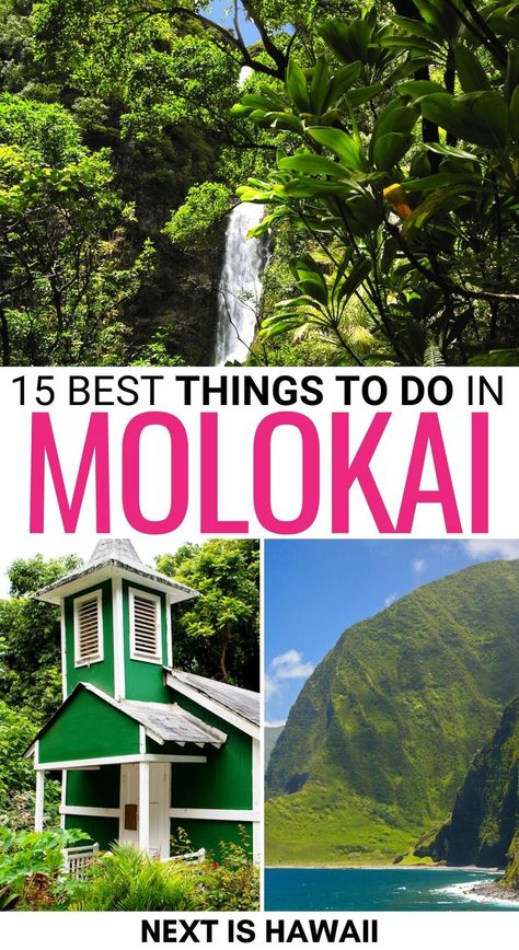 Are you looking for the best things to do in Molokai in the Hawaiian islands? This guide details the best Molokai attractions, activities, and more! Click here! | Molokai things to do | Places to visit in Molokai | Molokai beaches | Molokai hiking | Molokai hikes | Molokai restaurants | Molokai landmarks | Molokai sightseeing | Trip to Molokai | Visit Molokai | Travel to Molokai | Molokai history | Molokai UNESCO | Molokai national parks | Molokai bucket list | Molokai itinerary Airplane Hacks, Molokai Hawaii, Hawaii Trip Planning, Hawaii Itinerary, Hawaii Things To Do, Beautiful Hawaii, Moving To Hawaii, Hawaii Travel Guide, Visit Hawaii