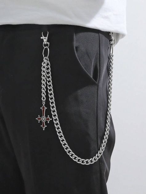 Chain Outfit, Waist Accessories, Pant Chains, Men Waist, Dress Up Jeans, Streetwear Men, Chain Fashion, Jean Accessories, Streetwear Men Outfits