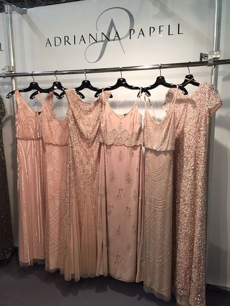 13 Top Bridesmaid Trends for 2017 - From NY Bridal Week Beaded Dresses, Beaded Bridesmaid Dress, Bridesmaid Flowers, Wedding Wishes, Bridesmaid Gown, Wedding Bridesmaid Dresses, Fairytale Wedding, Here Comes The Bride, Adrianna Papell