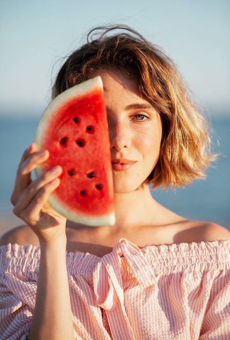 Candy Photoshoot, Fruit Shoot, Watermelon Party, Flower Photoshoot, Self Portrait Photography, Summer Photoshoot, Summer Watermelon, Beauty Shoot, Female Photographers