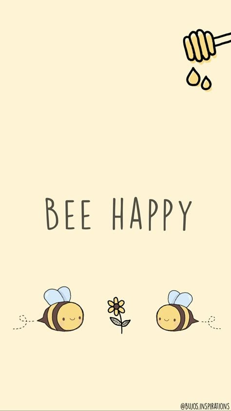 Bee Background Wallpapers, Cute Bumblebee Wallpaper, Honey Background Aesthetic, Honey Bee Aesthetic Wallpaper, Bees Quotes, Bee Wallpaper, Bee Quotes, Bee Illustration, Cartoon Bee