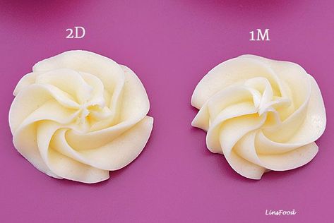 Wilton 2d Tip, Wilton 2d, Wilton 1m, Rose Icing, Rose Cakes, Easy Minecraft Cake, Cake Bouquet, Baking Skills, Decorating Cupcakes