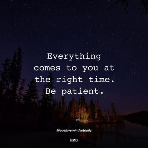 Everything comes to you at the right moment. Be patient life quotes on life patience quotes Patience Quotes Relationship, Have Patience Quotes, Best Gym Quotes, Best Encouraging Quotes, Quotes Advice, Whatsapp Quotes, Most Powerful Quotes, Patience Quotes, Gemini Quotes