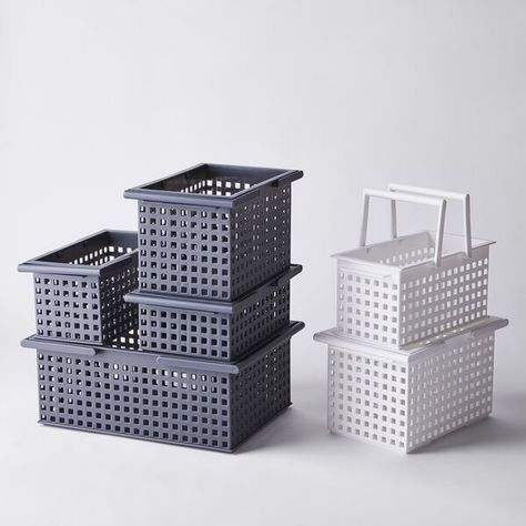 Like-it Stackable Storage Baskets by Food52 - Dwell How To Store Mushrooms, Toe Kick Drawer, Store Fresh Herbs, Oven Cleaning Hacks, Trailer Decor, Shoe Holders, Organization Storage, Shoe Shelf, Oven Cleaning