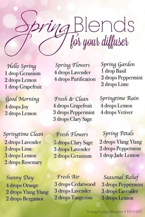 Spring Diffuser Blends for Essential Oils | The CentsAble Shoppin Spring Diffuser Blends, Essential Oil Combinations, Doterra Essential Oils Recipes, Essential Oil Diffuser Blends Recipes, Young Living Essential Oils Recipes, Essential Oils Guide, Essential Oils Herbs, Essential Oil Diffuser Recipes, Essential Oil Blends Recipes