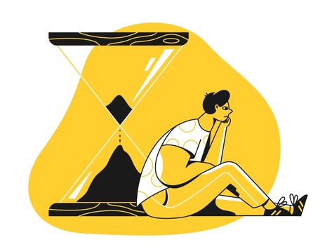 Waiting by iVan | Dribbble | Dribbble Brand Planning, Product Illustration, Free Vector Illustration, Free Icon Packs, Facebook Post, Graphic Wallpaper, Word Design, Motion Graphic, People Illustration