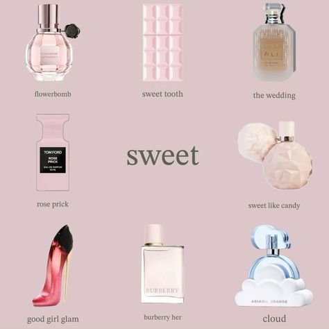 What would you want to smell like 🌸✨ Follow @bossmoveswithnia for more tips — — #scent #perfume #elegant #smellgood #smell #thatgirl Candy Perfume, Scent Perfume, Pretty Perfume Bottles, Fragrances Perfume Woman, Perfume Collection Fragrance, Perfume Scents, Perfume Lover, Health Skin Care, Body Care Routine