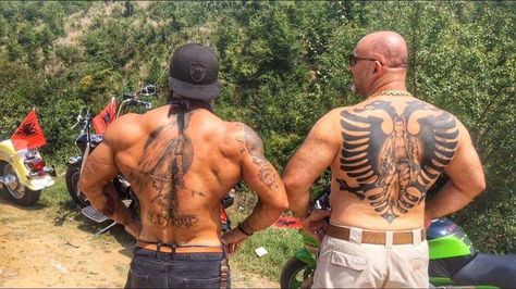 ALBANIAN TATTOOS Albanian Tattoo, Couple Matching Tattoos, Small Chest Tattoos, Couple Matching Tattoo, Tattoo Back, Chest Tattoos, Couple Matching, Matching Tattoos, Chest Tattoo