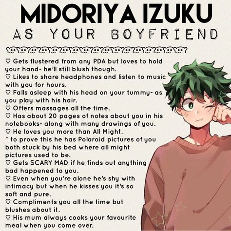 Deku Comforting You, Mha Boyfriend Headcanons, Mha Boyfriend, Bnha As Boyfriend, Izuku As A Boyfriend, Deku As A Boyfriend Spicy, Mha Headcanons Spicy Deku, Mha Deku Headcanons, Midoriya Headcanons