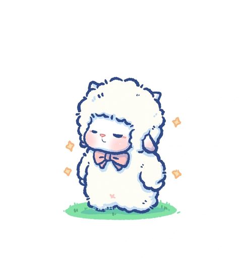 Sheep Meme, Artist Character Design, Kawaii Inspiration, Sheep Drawing, Sheep Cartoon, Disney Character Drawings, Artist Character, 12 Cung Hoàng Đạo, Cute Doodle