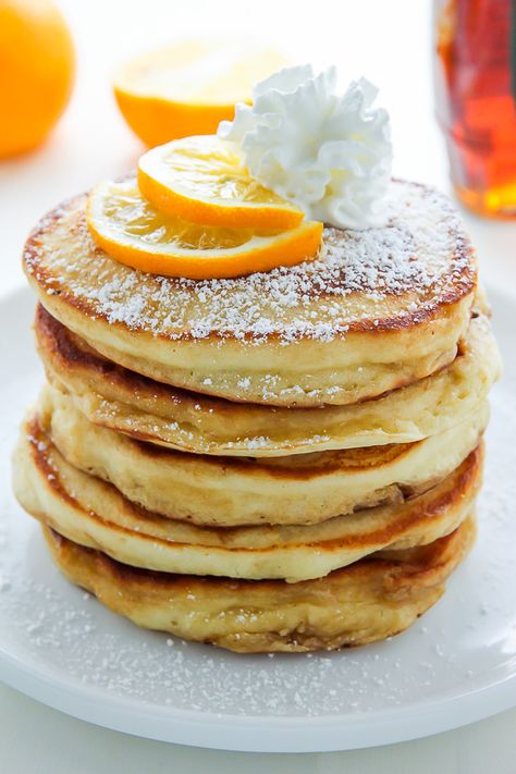 Super soft and fluffy Lemon Ricotta Pancakes made from scratch! Bonus: This recipe is freezer friendly. Fluffy Lemon Ricotta Pancakes, Lemon Ricotta Pancakes Recipe, Lemon Ricotta Pancakes, Baker By Nature, Ricotta Pancakes, Easy Brunch Recipes, Pancake Recipe Easy, Easter Brunch Food, Lemon Ricotta