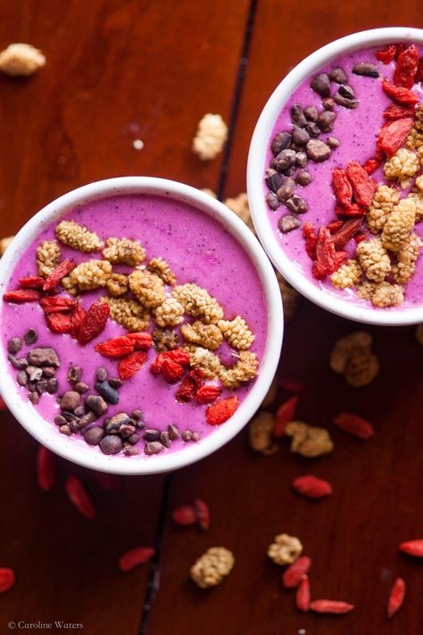 Delicious, Pink Pitaya Smoothie Bowls | RD-Licious - Registered Dietitian - Columbia, SC Pitaya Smoothie Bowl, Pitaya Smoothie, Pink Pitaya, Pitaya Bowl, Nutrition Therapy, Fruity Treats, Smoothie Bowls, Columbia Sc, Cacao Nibs