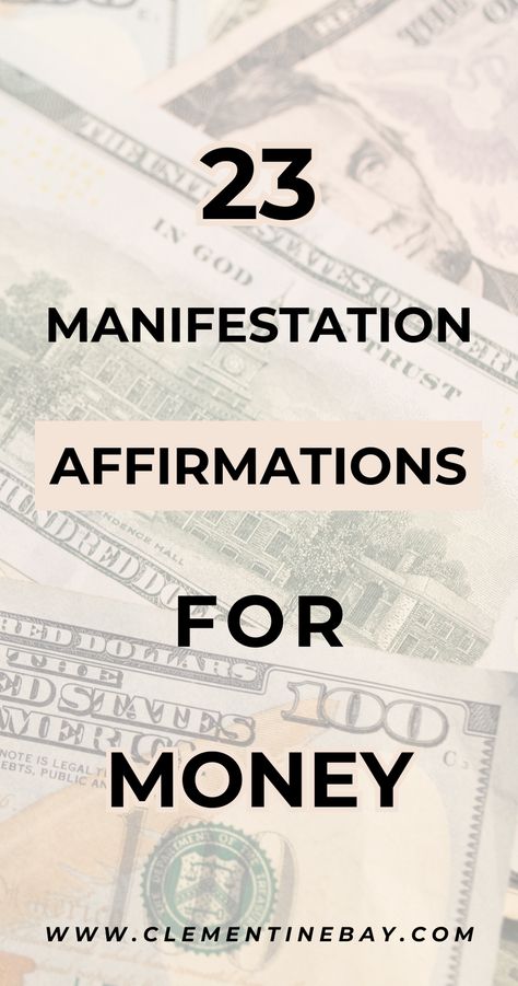 Here are 23 powerful affirmations for manifesting money. | Manifestation affirmations for money | Powerful money affirmations law of attraction | Money affirmation quotes Law Of Attraction For Money, Best Affirmations For Money, Powerful Mantras Law Of Attraction, Flow Of Money, Daily Affirmations For Money, Morning Affirmations Law Of Attraction Money, Powerful Manifestation Words, Wealthy Quotes Money Affirmations, Manifestations For Money