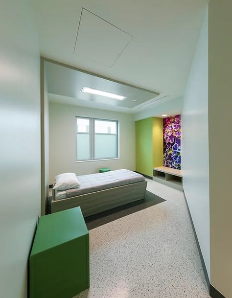 Lakeland Regional Health Behavioral Health | HuntonBrady Mental Hospital Interior Design, Behavioral Health Interior Design, Behavioral Health Design, Camino Design, Mental Institution, Corridor Design, Health And Wellness Center, Mental Health Center, Health Unit