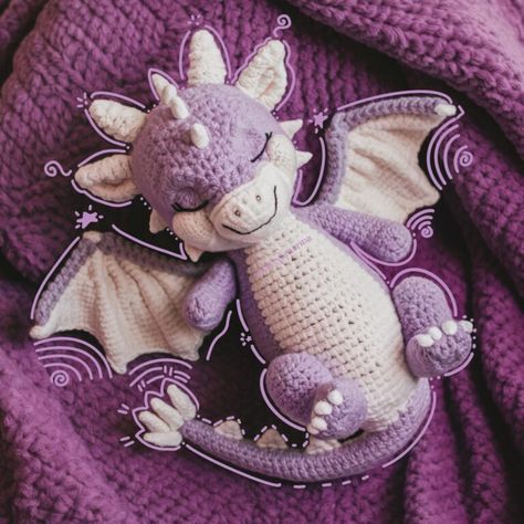 Dally The Dreamy Dragon: An Adorable Sleeping Dragon Crochet Pattern – The Yarnerina Dragon Crochet Pattern, Sleeping Dragon, Dragon Crochet, Crochet Dinosaur Patterns, Disney Crochet Patterns, Crochet Dragon Pattern, Crochet Toys Free Patterns, Crochet Dinosaur, Crochet Dragon