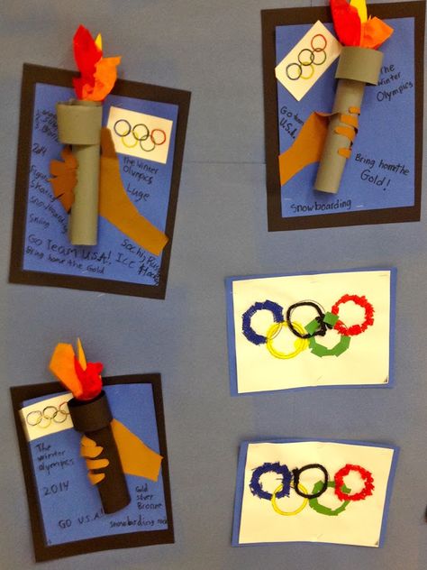 13 easy Rio Olympics crafts, printables and snacks to celebrate Team USA Olympic Torch Craft, Summer Olympics Crafts, Olympic Art, Winter Olympics Activities, Olympic Games For Kids, Kids Olympics, Olympic Crafts, Olympics Activities, Olympic Theme