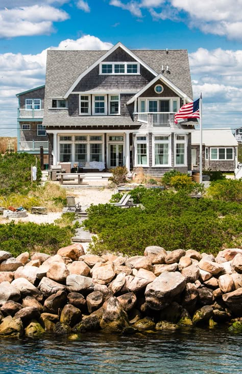 Nantucket                                                                                                                                                      More Beach House Exterior Colors, Nantucket Home, Nantucket Style, Beach House Exterior, Luxury Beach House, Dream Beach Houses, Beach House Design, Beach Cottage Style, Beach Cottage