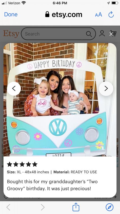 Groovy Van Prop, Ariana Birthday, 2 Groovy, Hippie Birthday Party, 70s Party Theme, 60s Party, Rainbow First Birthday, Boho Birthday Party, 1st Birthday Party For Girls