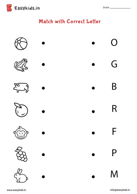 Letter Matching Worksheet, Letter E Activities, Worksheet For Nursery Class, Letter M Worksheets, Preschool Phonics, Preschool Fine Motor Activities, English Worksheets For Kindergarten, Word Family Worksheets, Handwriting Practice Worksheets