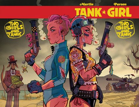 Tank Girl Art, Tank Girl Comic, Jet Girl, Girl Vibe, Comic Style Art, Tank Girl, Two Girls, Comic Book Characters, First Girl