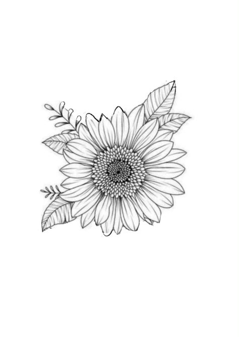 Sunflower Half Tattoo, Sunflower Tattoo Sketch, Elbow Flower Tattoos, Sunflower Tattoo Stencil, Shoulder Piece Tattoo, Sunflower Outline, Sunflower Sketches, Sunflower Coloring Pages, Sunflower Tattoo Sleeve