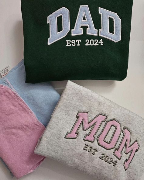 Custom mom and dad sweatshirts made with your baby's blankie is such a great gift this holiday season . Embroidered sweatshirt, pinterest aesthetic, gift for mom, new parent gift, custom embroidery, trendy mom, mom fashion, new dad gift . #newmomlife #customhoodies #customgiftsforher #embroideredsweatshirt #torontoembroidery #trendymoms #mommystyle #newmomgift #trendyembroidery #momsofcanada #momfashion #dadstyle Baby Blankie, Hoodie Diy, New Dad Gift, Aesthetic Gift, Mom Sweater, Mom Fashion, Dad Fashion, Trendy Mom, Mommy Style