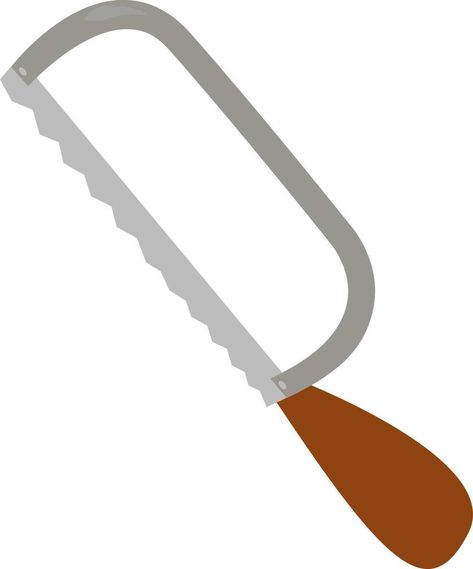 Coping saw, illustration, vector on white background. Saw Illustration, Vector Animation, Coping Saw, Background Background, Background White, Illustration Vector, White Background, Vector Free, Clip Art