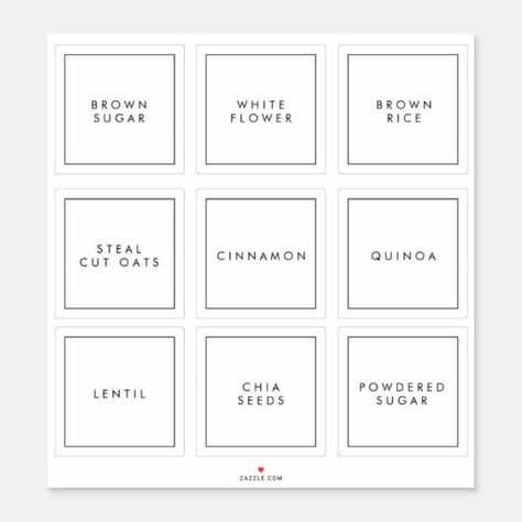 Modern Minimal Kitchen, Modern Pantry Labels, Kitchen Jar Labels, Pantry Organization Labels, White Pantry, Modern Pantry, Kitchen And Pantry, Pantry Jars, White Labels