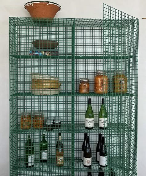 Wire Wall Shelf, Pop Up Store Ideas, Metro Shelving, Wire Cabinet, Slim Cabinet, Muller Van Severen, Wire Shelving Units, Interior Design Apartment, Steel Cage