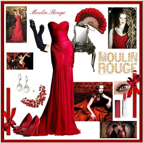 A fashion look from September 2012 featuring high heel shoes, beaded necklaces and pearl jewelry. Browse and shop related looks. Red Dress Dancing, Moulin Rouge Theme Outfit, Red Dress Pearl Necklace, Moulin Rouge Wedding Dress, Moulin Rouge Prom Dress, Moulin Rouge Photoshoot, Moulin Rouge Halloween Costume, Moulin Rouge Outfits Dresses, Moulin Rouge Theme Party Outfit