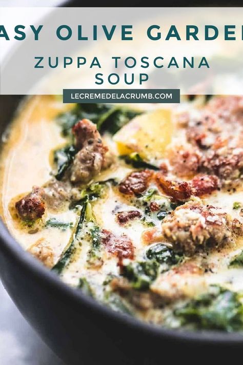 Zupa Toscana Soup, Olive Garden Zuppa Toscana Soup, Olive Garden Soup, Zuppa Toscana Soup Olive Garden, Olive Garden Zuppa, Olive Garden Soups, Garden Soup, Keto Soup Recipes, Olive Garden Zuppa Toscana