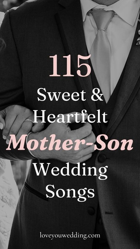 Songs For Your Playlist, Mother Son Wedding Songs, Mother Son Songs, Mother Son Wedding Dance, Wedding Music Playlist, Country Wedding Songs, Father Daughter Dance Songs, Songs For Sons, Mother Song