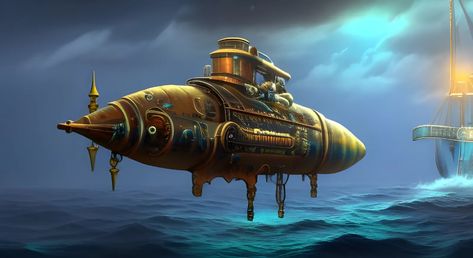 Steampunk Submarine 02. - AI Generated Artwork - NightCafe Creator Steampunk Submarine, Underwater Art, Cafe Logo, Research Lab, Human Species, Steampunk Art, Art Generator, Beatrix Potter, New Media