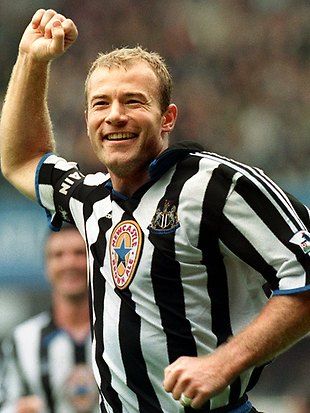 Alan Shearer - Alan Shearer, Newcastle United, Newcastle, Premier League, Soccer, Football, White, Black, American Football