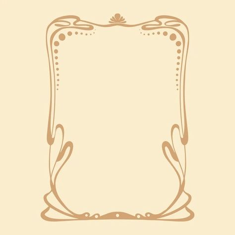 Hand drawn art nouveau frame design Vector illustration. Art Nouveau Border, Nouveau Border, Art Nouveau Frame, Poster Images, Old Hollywood Wedding, Art Nouveau Illustration, Art Nouveau Pattern, Art Nouveau Poster, Art Nouveau Design